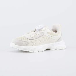 444050-11 Текстильные кроссовки с системой быстрой шнуровки для девочки бежевый