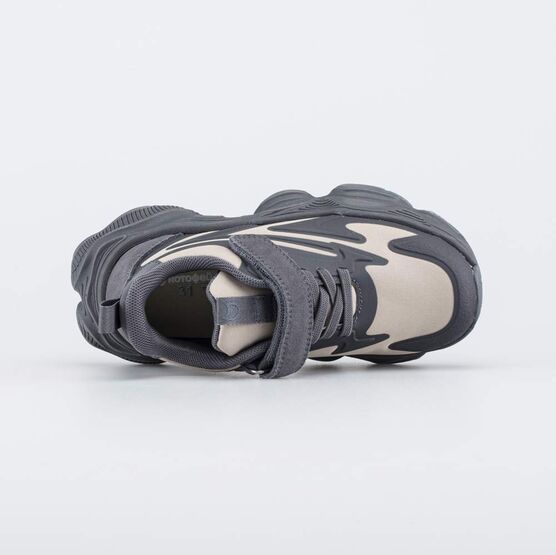 644506-72 Серые кроссовки с Softshell для мальчика-подростка для мальчики серый + бежевый фото №4