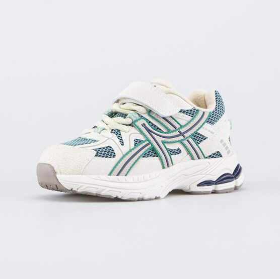 644486-12 Бежевые кроссовки для мальчика подростка для мальчики бежевый + зеленый