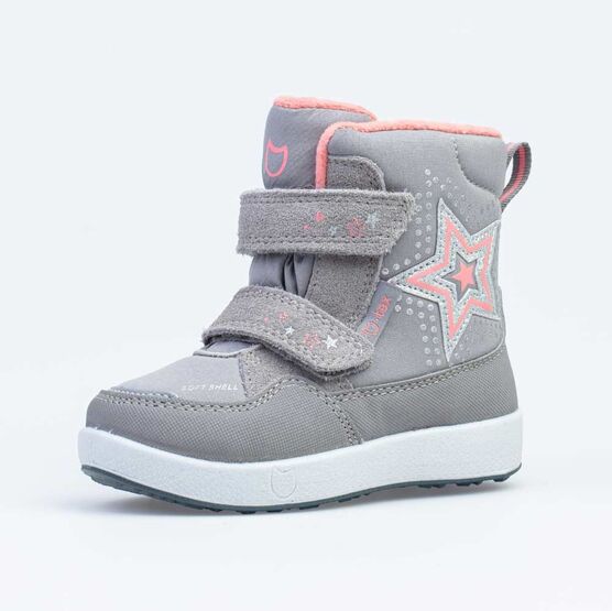 454829-43 Мембранные ботинки для девочки сер-крл