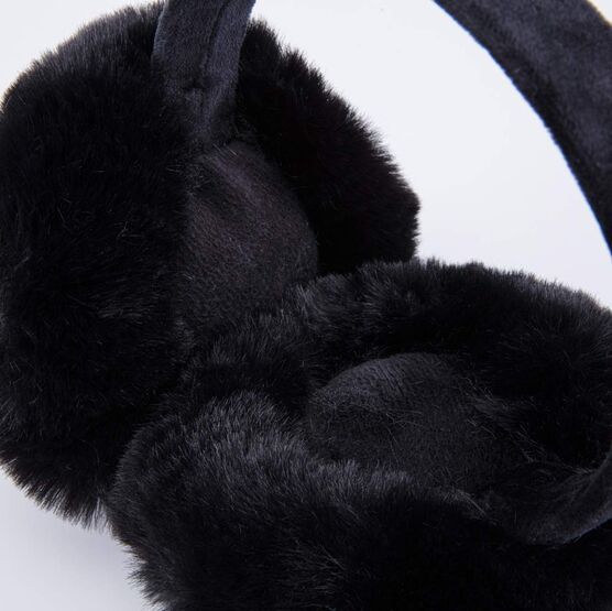 07818005-40 Меховые наушники для девочки Черный для девочки черный фото №3