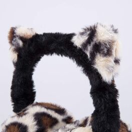 07818009-40 Наушники утепленные разноцветный для девочки черный + бежевый фото №2