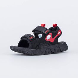 524096-11 Сандалии пляжные для мальчика для мальчики черный + красный