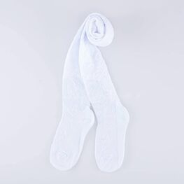 07032500-40 Колготки ажурные детские хлопок белые для универсальные белый