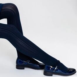 07832269-40 Детские колготки в рубчик 60DEN BNM синий для девочки синий