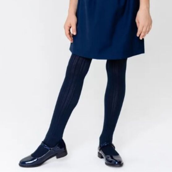 07832269-40 Детские колготки в рубчик 60DEN BNM синий для девочки синий фото №2