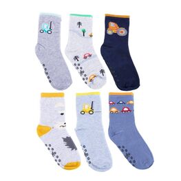 07742622-406 Носки детские с тормозами Набор 6 шт. для мальчики разноцветный