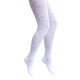 07032437-40 Ажурные колготки для девочки белые для универсальные белый