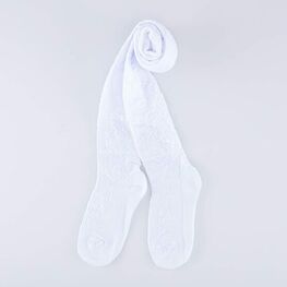 07032437-40 Ажурные колготки для девочки белые для универсальные белый фото №2