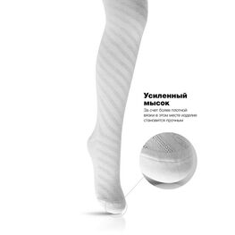 07832595-40 Колготки детские хлопок белый для девочки белый фото №3