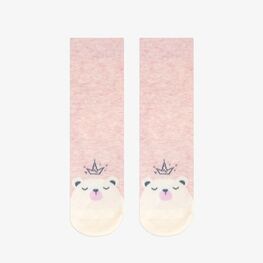 07842354-40 Махровые носки для девочки Мишка-принцесса для девочки розовый