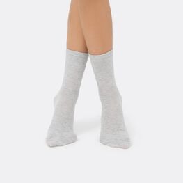 07042563-40 Хлопковые однотонные носки серые для универсальные светло-серый