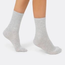 07042563-40 Хлопковые однотонные носки серые для универсальные светло-серый фото №2