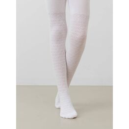 07832497-40 Колготки хлопковые для девочки белый для девочки белый