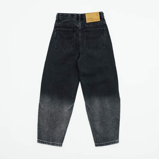 07773007-40 Джинсы для мальчика Balloon Fit с градиентом для мальчики черный + серый фото №2