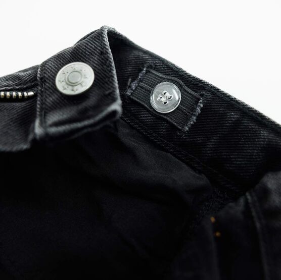 07773007-40 Джинсы для мальчика Balloon Fit с градиентом для мальчики черный + серый фото №4