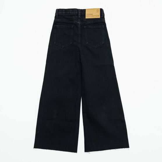 07873021-41 Джинсы-палаццо для девочки черный для девочки черный фото №2