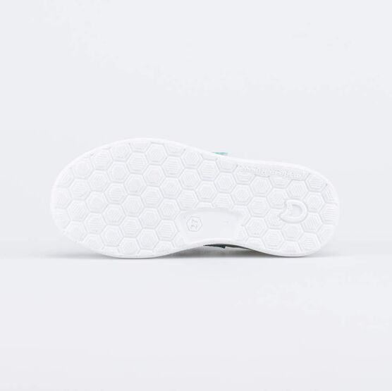 532279-29 Кожаные кеды-полуботинки на липучках для мальчики белый + зеленый фото №3