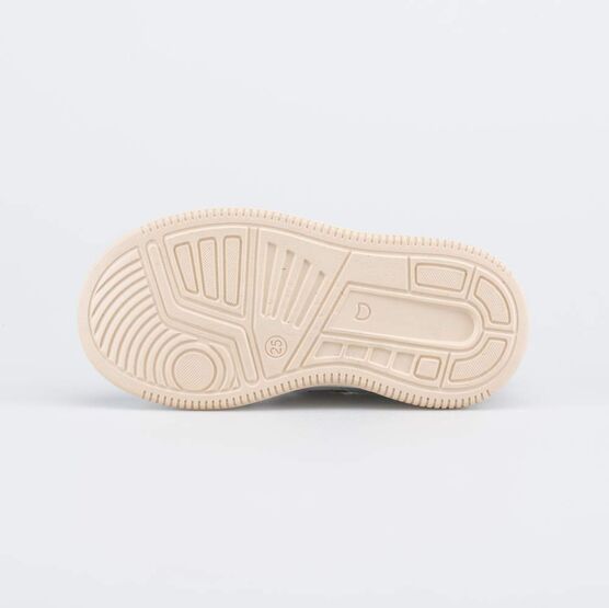 532321-21 Кожаные полуботинки для девочки для девочки бежевый + голубой фото №3