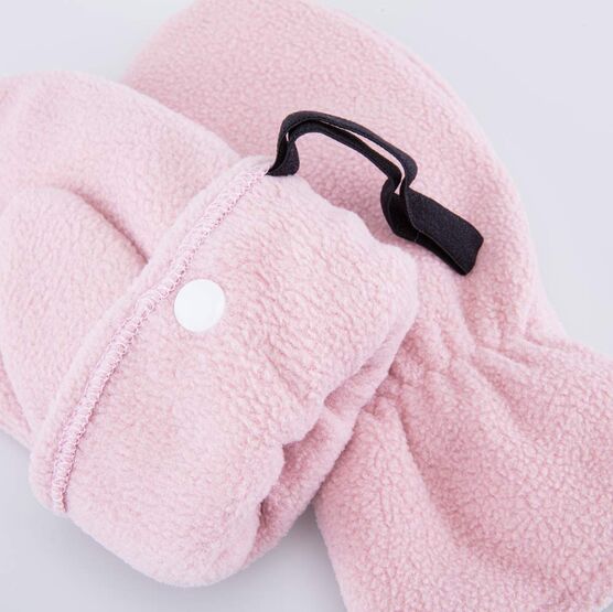 07821256-00 Флисовые варежки двухслойные розовый для девочки розовый фото №3