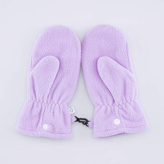 07821256-01 Флисовые варежки двухслойные сиреневый для девочки сиреневый фото №2