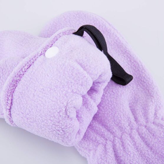 07821256-01 Флисовые варежки двухслойные сиреневый для девочки сиреневый фото №3