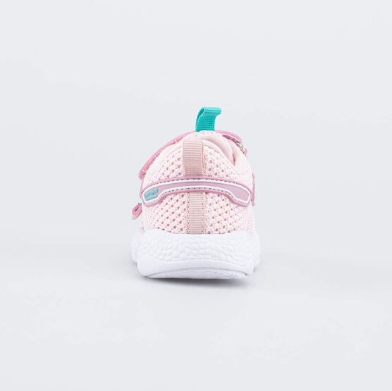 044001-11 Детские текстильные кроссовки на липучках для девочки розовый фото №5