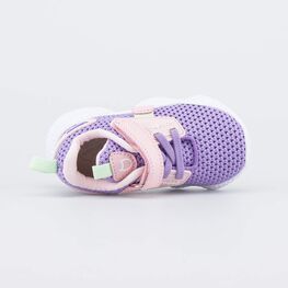 144142-17 Детские кроссовки из вязаного текстиля для девочки сиреневый фото №4