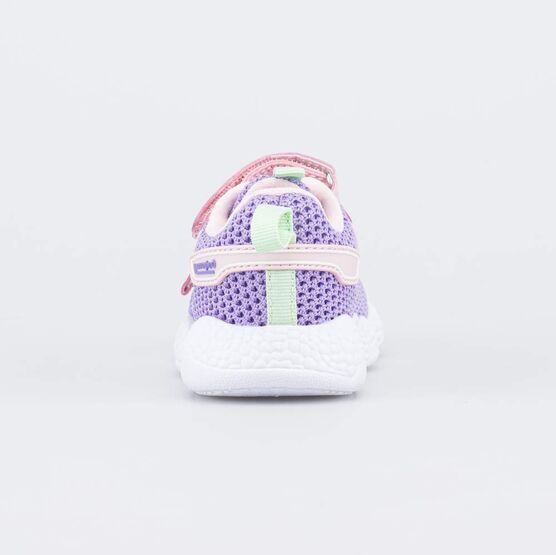144142-17 Детские кроссовки из вязаного текстиля для девочки сиреневый фото №5