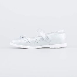 532266-23 Кожаные туфли для девочки для девочки серебрист. фото №2