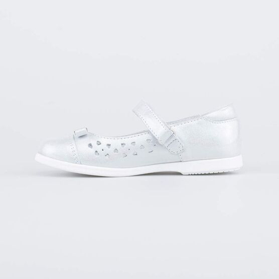 532266-23 Кожаные туфли для девочки для девочки серебрист. фото №2