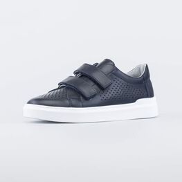 732352-22 Кожаные полуботинки с перфорацией для мальчики синий