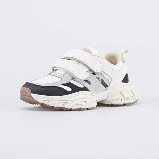 644505-71 Кроссовки на липучках для мальчика-подростка для мальчики бежевый + черный