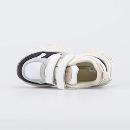 644505-71 Кроссовки на липучках для мальчика-подростка для мальчики бежевый + черный фото №4