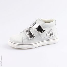 352214-24 Ботинки для девочки серебрист.