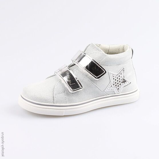 352214-24 Ботинки для девочки серебрист.