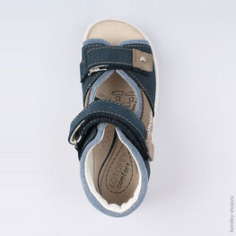 322092-21 Сандалии для мальчики син-беж фото №4