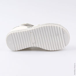 322085-22 Босоножки для девочки кожаные для девочки бел-срб фото №3