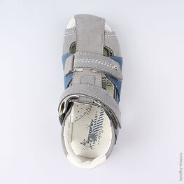 522126-21 Сандалии для мальчики сер-син фото №4