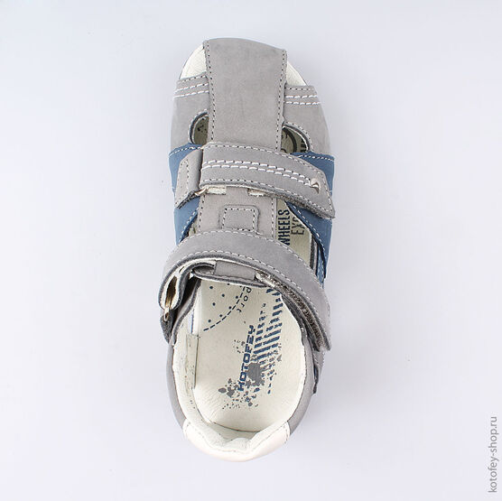 522126-21 Сандалии для мальчики сер-син фото №4