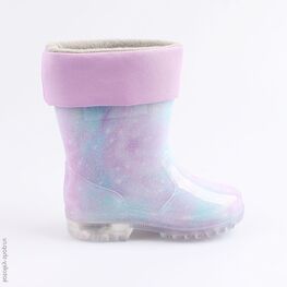 266022-11 Резиновые сапоги с LED-подсветкой для девочки гол-роз фото №2