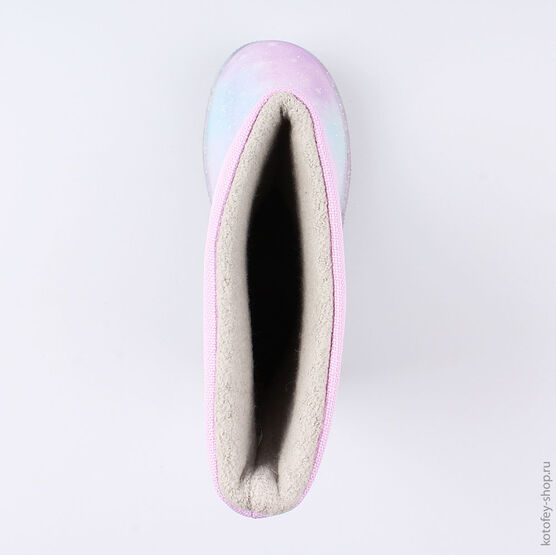 266022-11 Резиновые сапоги с LED-подсветкой для девочки гол-роз фото №4