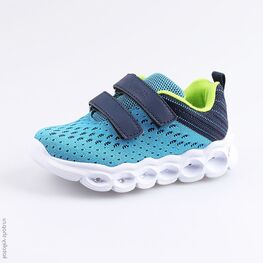 344234-72 Кроссовки с LED-подсветкой на подошве для мальчики гол-син