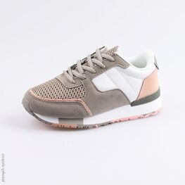 644240-72 Кроссовки для девочки сер-роз