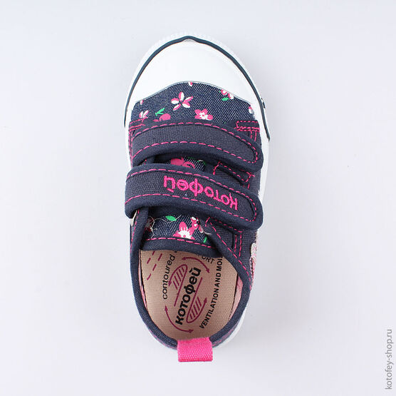 231143-11 Кеды для девочки син-роз фото №4
