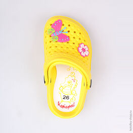 325034-01 Пляжная обувь желтая для девочки желтый фото №4