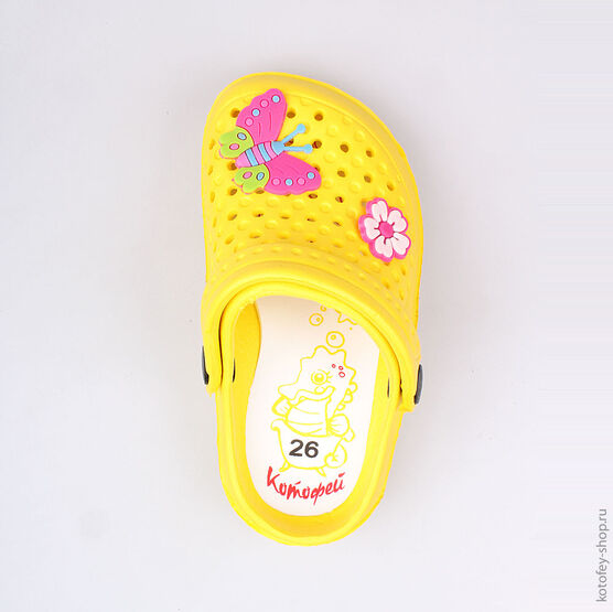 325034-01 Пляжная обувь желтая для девочки желтый фото №4