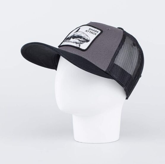 07711800-40 Кепка-бейсболка для подростка Атака акулы для мальчики черный