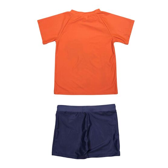 07753032-40 Комплект купальный Динозаврик - серфер для мальчики оранжевый фото №2