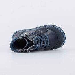 152292-36 Ботинки на молнии из натуральной кожи для мальчики синий фото №4